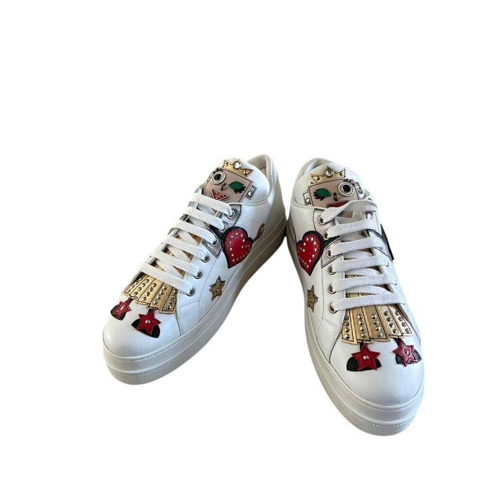 Prada Robot Queen Patchwork Embellished White Pla… - image 6